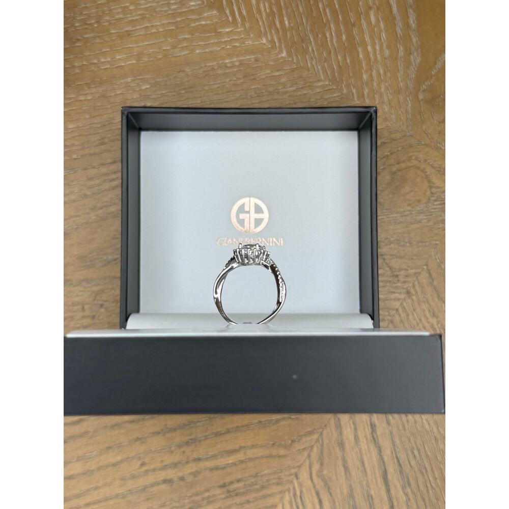 Giani Bernini CZ Solitaire Ring Sterling Silver Size 7Round Cut Engagement Style - Picture 2 of 3